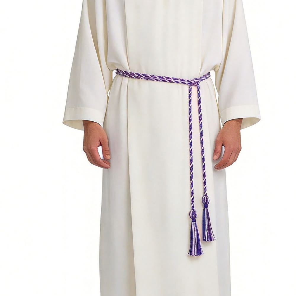 Christianartworkshop Clergy Cincture with Ornate Tassel Accents: A Symbol of Priestly Vocation - Purple - image 0