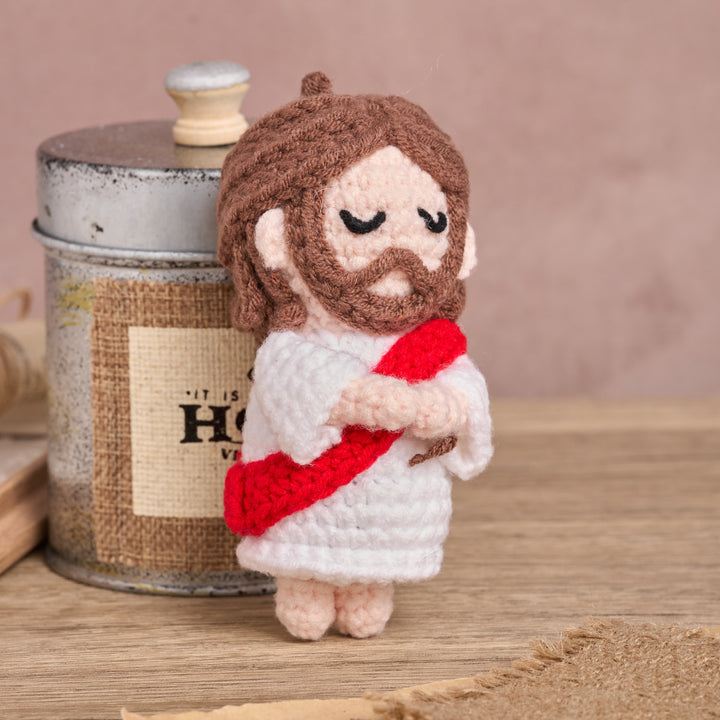 Christianartworkshop Handmade Crochet Jesus Amigurumi Car Pednant: A Symbol of Divine Comfort - image 5