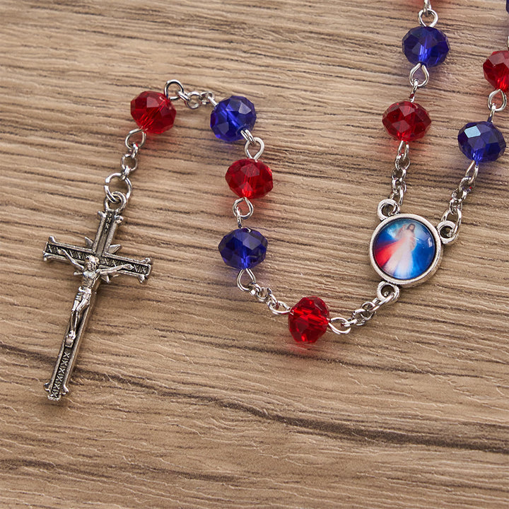 FREE Today: Vibrant Divine Mercy Rosary with Colored Beads: A Reminder of Heavenly Grace - image 5