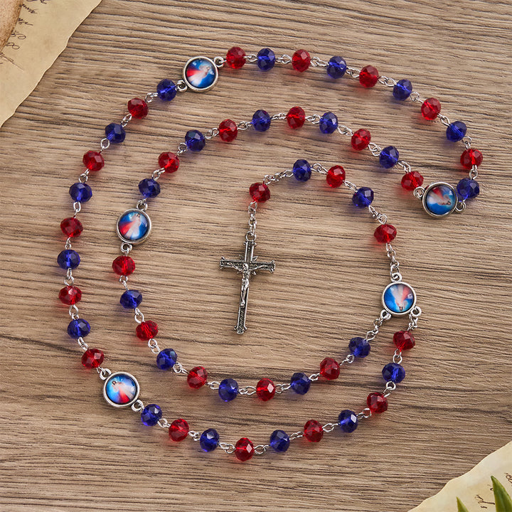 FREE Today: Vibrant Divine Mercy Rosary with Colored Beads: A Reminder of Heavenly Grace - image 2