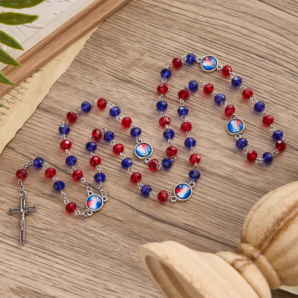 FREE Today: Vibrant Divine Mercy Rosary with Colored Beads: A Reminder of Heavenly Grace - image 3