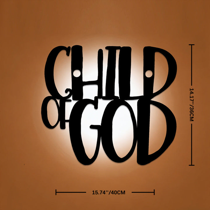 Christianartworkshop Child of God Cursive Script Metal Wall Decor: A Bold Statement of Divine Identity - 14.17''*15.75''*0.04"/36*40*0.1cm - image 7