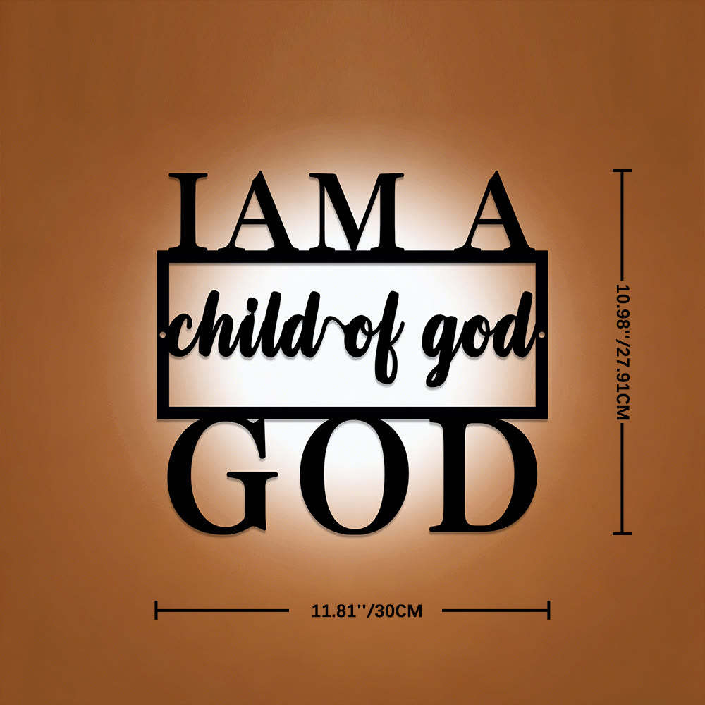Christianartworkshop I Am A Child Of God Typography Metal Wall Decor: A Timeless Testament Of Belonging - 10.99''*11.81''*0.04"/27.91*30*0.1cm - image 5