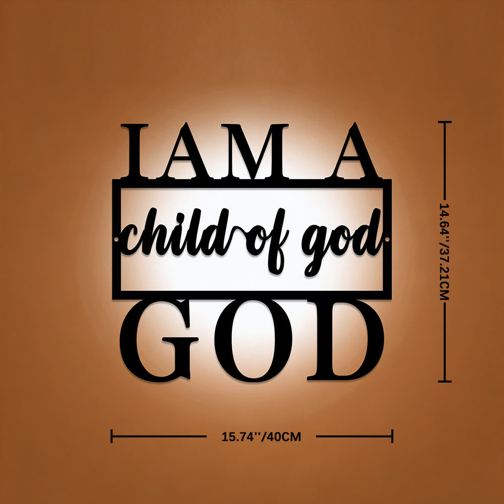 Christianartworkshop I Am A Child Of God Typography Metal Wall Decor: A Timeless Testament Of Belonging - 14.65''*15.75''*0.04"/37.21*40*0.1cm - image 6