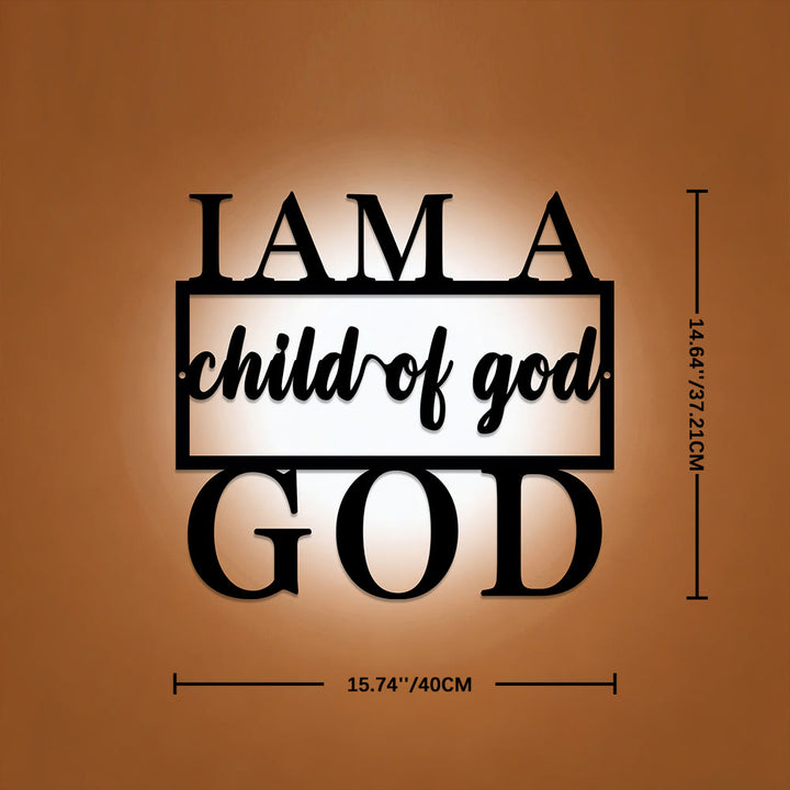 Christianartworkshop I Am A Child Of God Typography Metal Wall Decor: A Timeless Testament Of Belonging - 14.65''*15.75''*0.04"/37.21*40*0.1cm - image 6