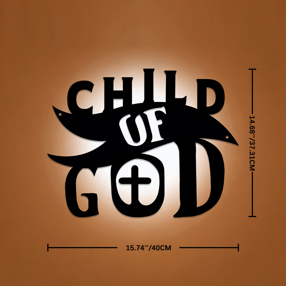 Christianartworkshop Child Of God With Cross In Letter O Metal Wall Decor: A Bold Statement Of Beloved Identity - 14.69''*15.75''*0.04"/37.31*40*0.1cm - image 6