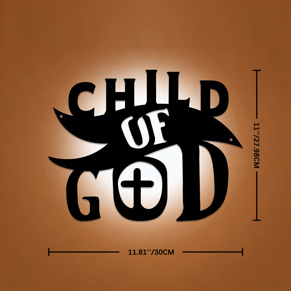 Christianartworkshop Child Of God With Cross In Letter O Metal Wall Decor: A Bold Statement Of Beloved Identity - 11.02''*11.81''*0.04"/27.98*30*0.1cm - image 5