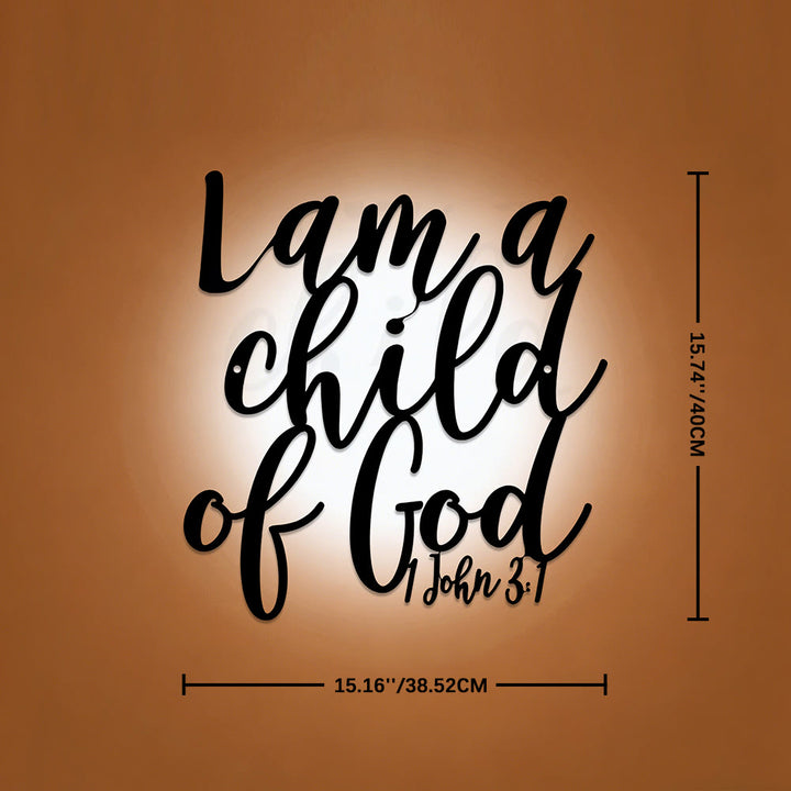 Christianartworkshop I Am A Child Of God 1 John 3:1 Metal Wall Decor: A Heartfelt Declaration Of Divine Belonging - 15.17''*15.75''*0.04"/38.52*40*0.1cm - image 6
