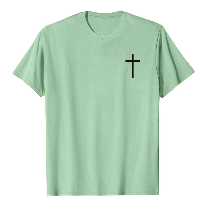 Christianartworkshop For I Know The Plans I Have For You Jeremiah 29:11 Front Chest Cross Back Scripture Premium Short Sleeve T-Shirt - image 16