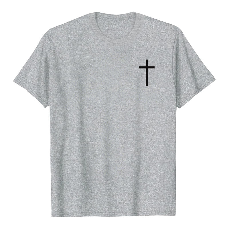 Christianartworkshop John 3:16 For God So Loved The World Front Chest Cross Back Scripture Premium Short Sleeve T-Shirt - image 4