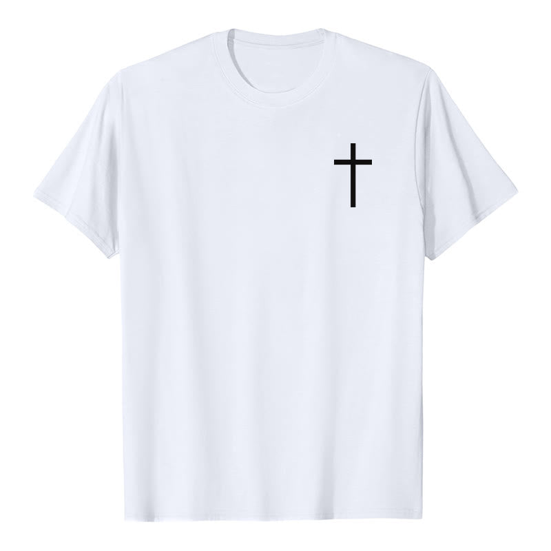 Christianartworkshop Classic Strength Promise Scripture Front & Back Printed Christian Premium Short Sleeve T-Shirt - image 7