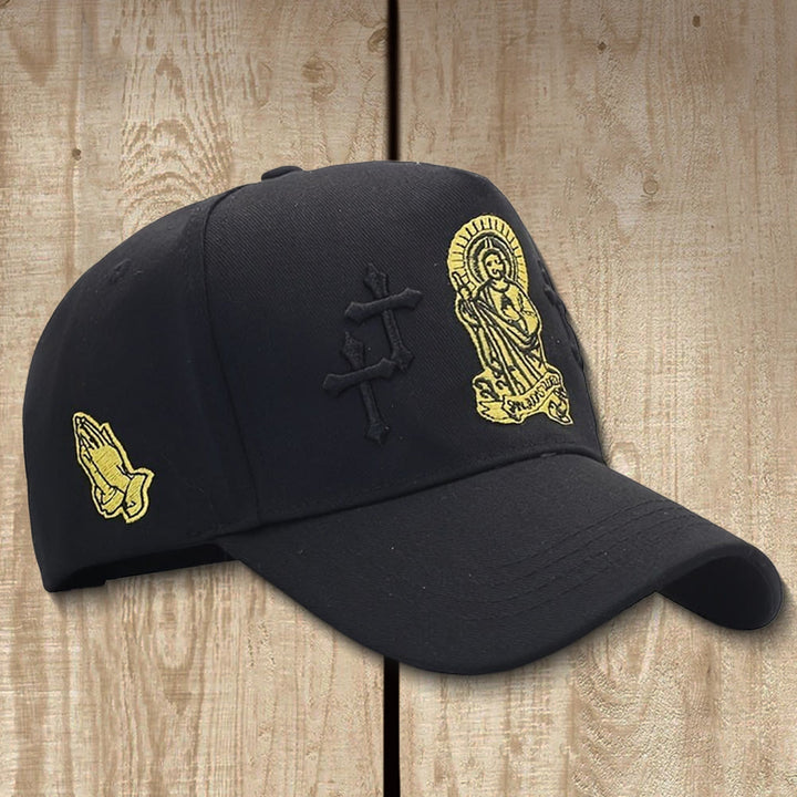 Christianartworkshop St. Jude & Triple Cross Embroidery Classic Adjustable Baseball Cap - image 2