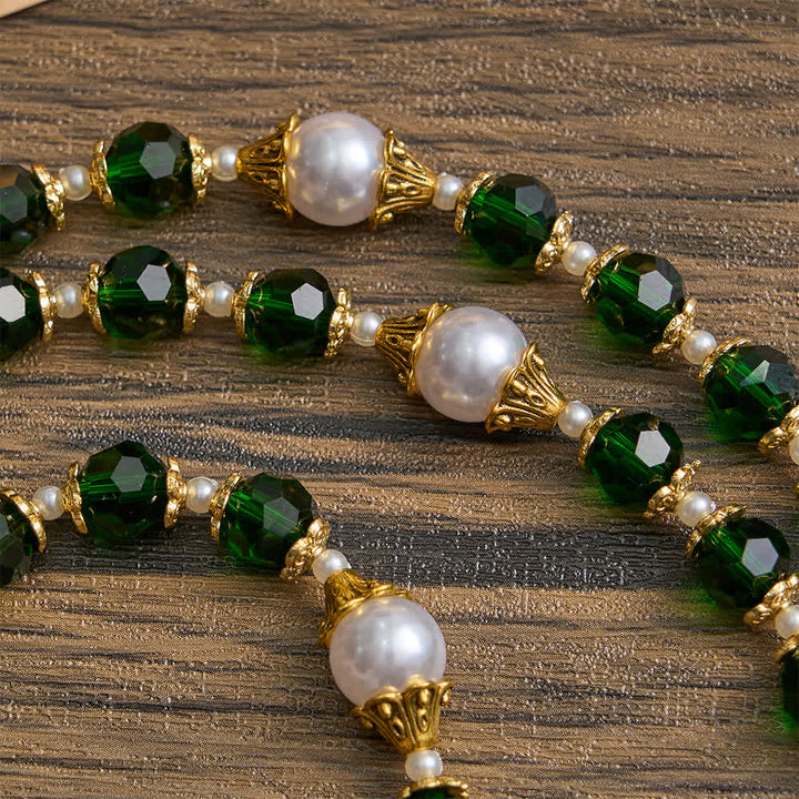 Christianartworkshop St. Jude Devotional Rosary with Green Glass & Crucifix - image 5