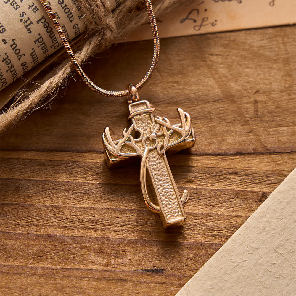 Christianartworkshop Hunting & Fishing Cross Pendant Necklace: Outdoor Faith & Spiritual Devotion - Rosegold - image 5