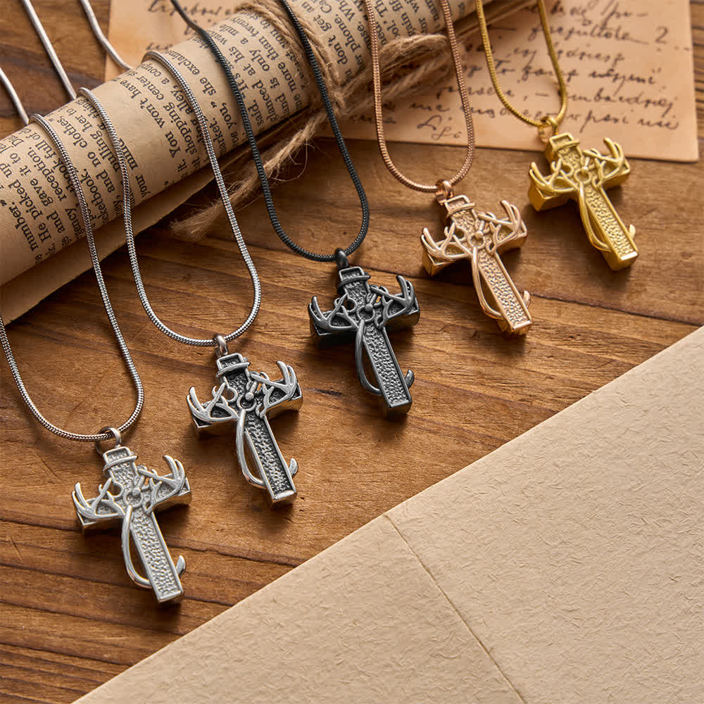 Christianartworkshop Hunting & Fishing Cross Pendant Necklace: Outdoor Faith & Spiritual Devotion