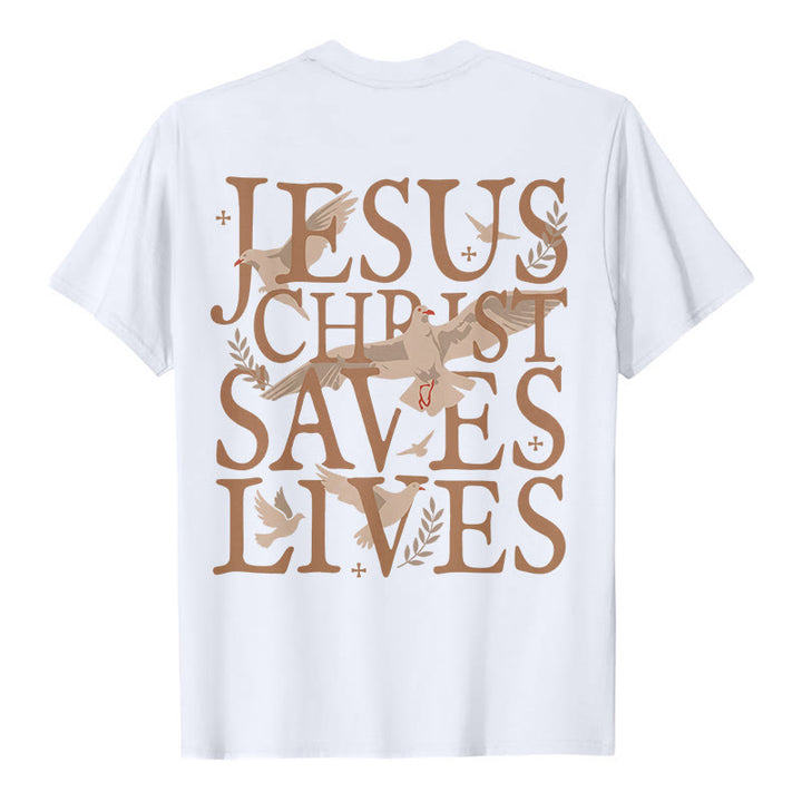 Christianartworkshop Jesus Face and Crown of Thorns Graphic T-Shirt - image 2