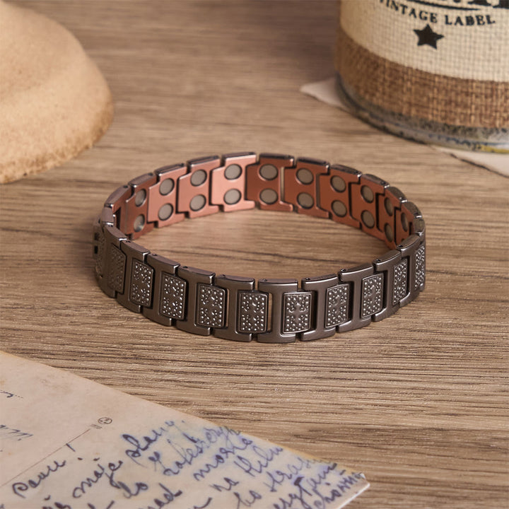 FREE Today: Watch-Band Style Link Bracelet with Recessed Embossed Cross on Each Rectangular Link - image 16