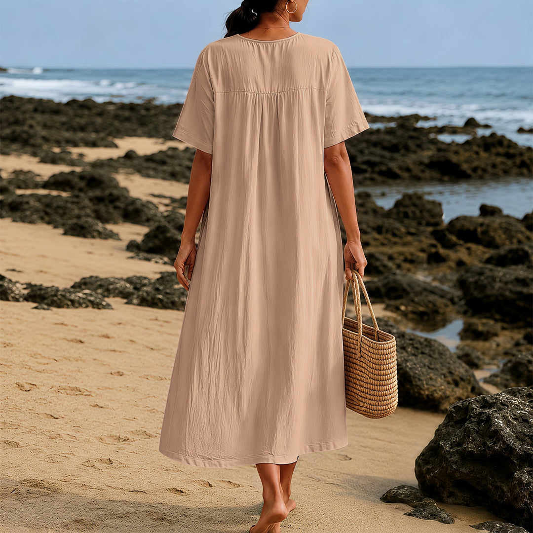Christianartworkshop "His Love Never Fails" Butterfly Print V-Neck Short Sleeve Midi Dress - image 19