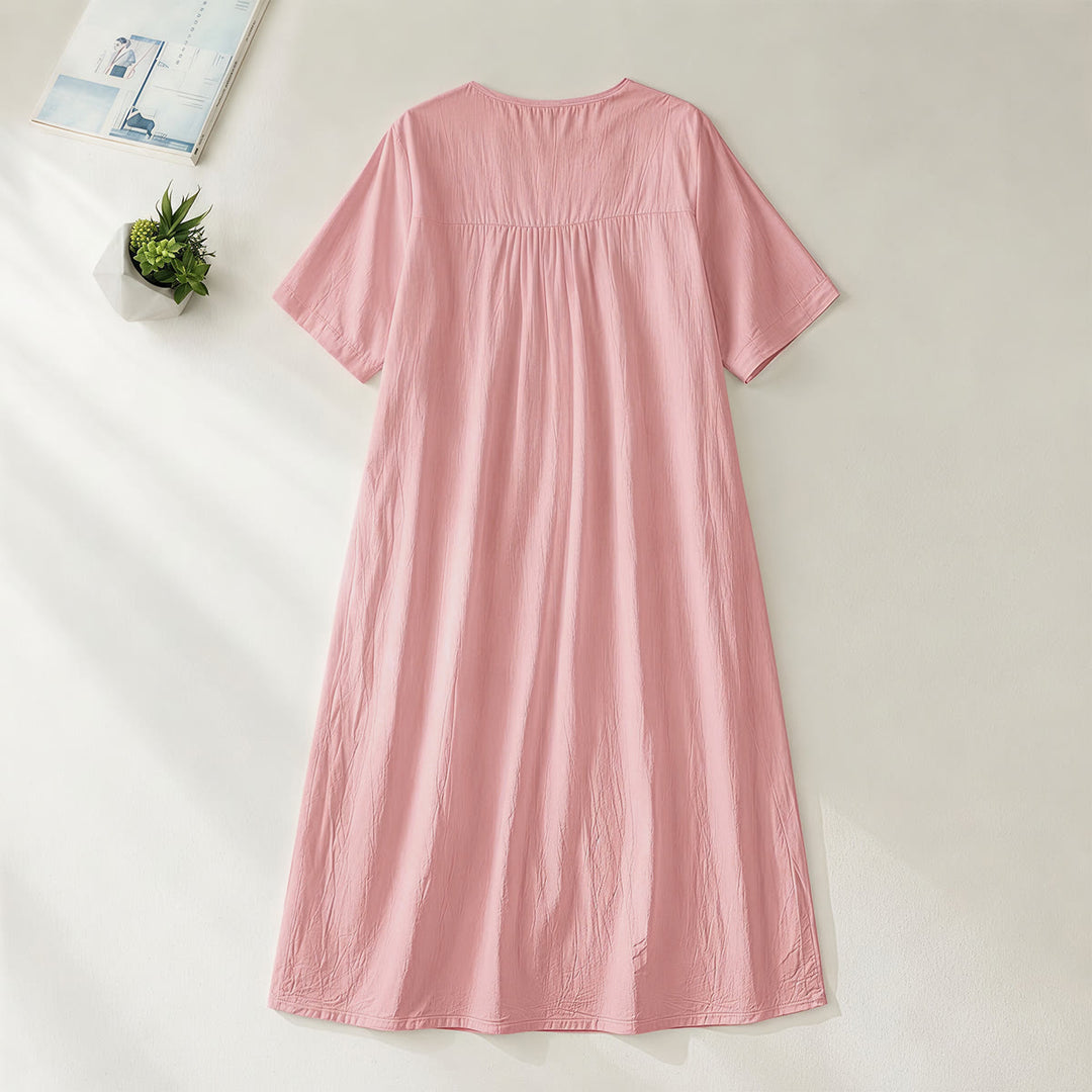 Christianartworkshop Floral & Cross Pattern "Just Pray" Statement V-Neck Short Sleeve Midi Dress - image 22