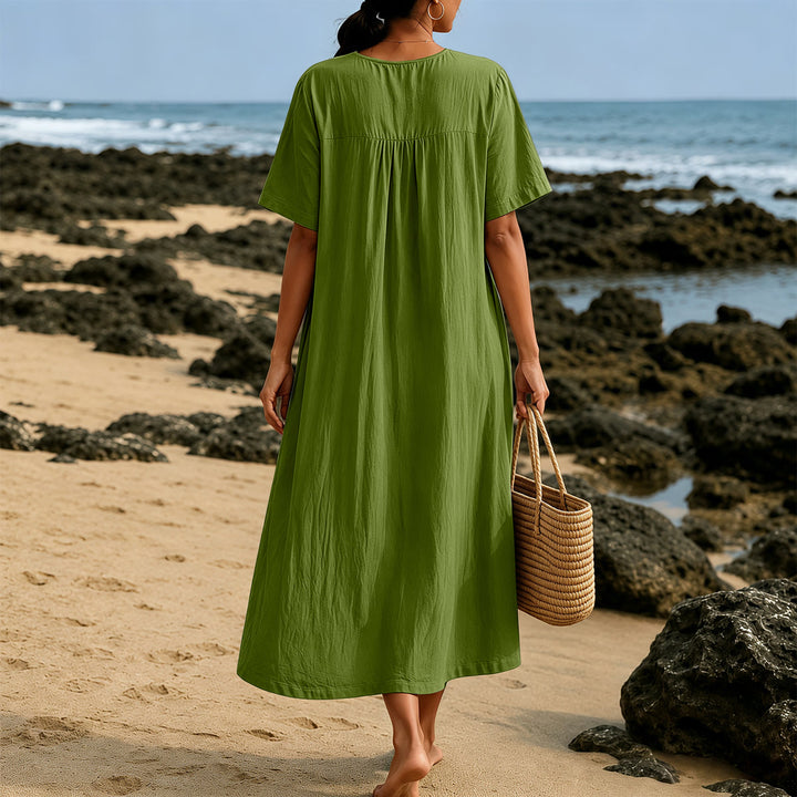 Christianartworkshop "Walk by Faith" 2 Corinthians 5:7 Scripture Print V-Neck Short Sleeve Midi Dress - image 15