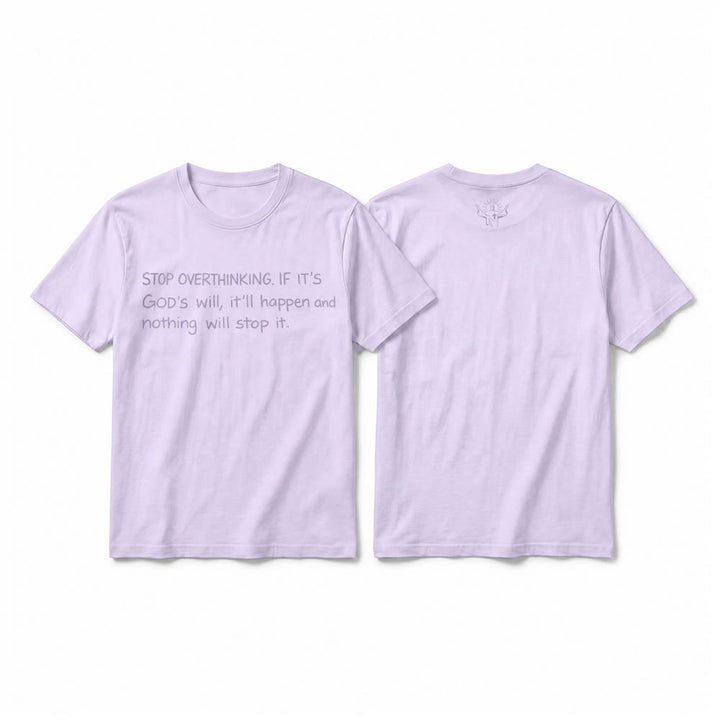 Christianartworkshop Stop Overthinking God's Will Quote Premium Short Sleeve T-Shirt - Purple - 2XL - image 7