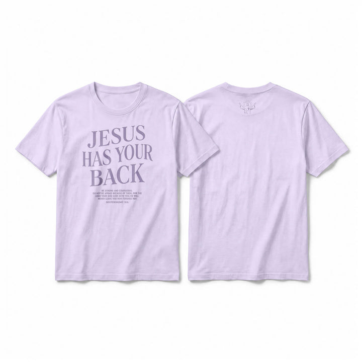 Christianartworkshop "Jesus Has Your Back" Confident Believer Premium Short Sleeve T-Shirt - Purple - 2XL - image 10