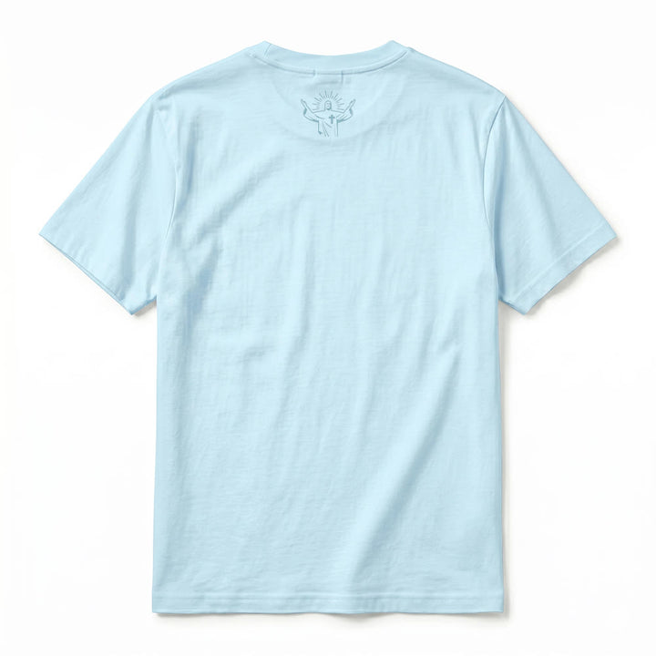 Christianartworkshop "Jesus Has Your Back" Confident Believer Premium Short Sleeve T-Shirt - image 9