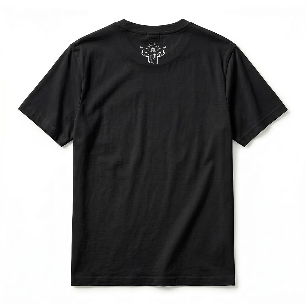 Christianartworkshop "Jesus Has Your Back" Confident Believer Premium Short Sleeve T-Shirt - image 15