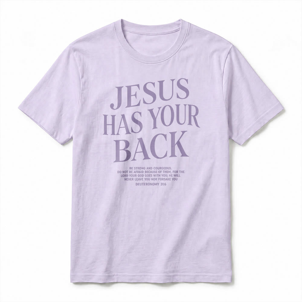 Christianartworkshop "Jesus Has Your Back" Confident Believer Premium Short Sleeve T-Shirt - image 11