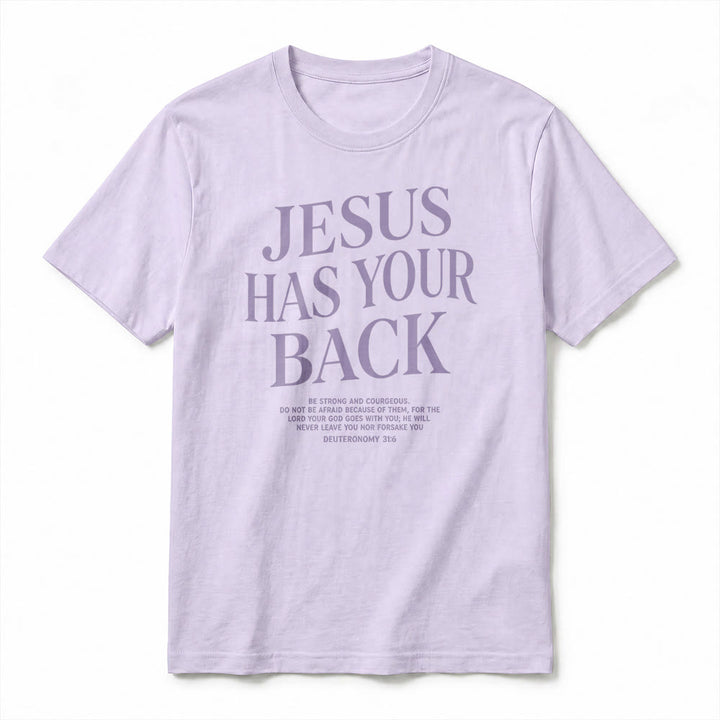 Christianartworkshop "Jesus Has Your Back" Confident Believer Premium Short Sleeve T-Shirt - image 11