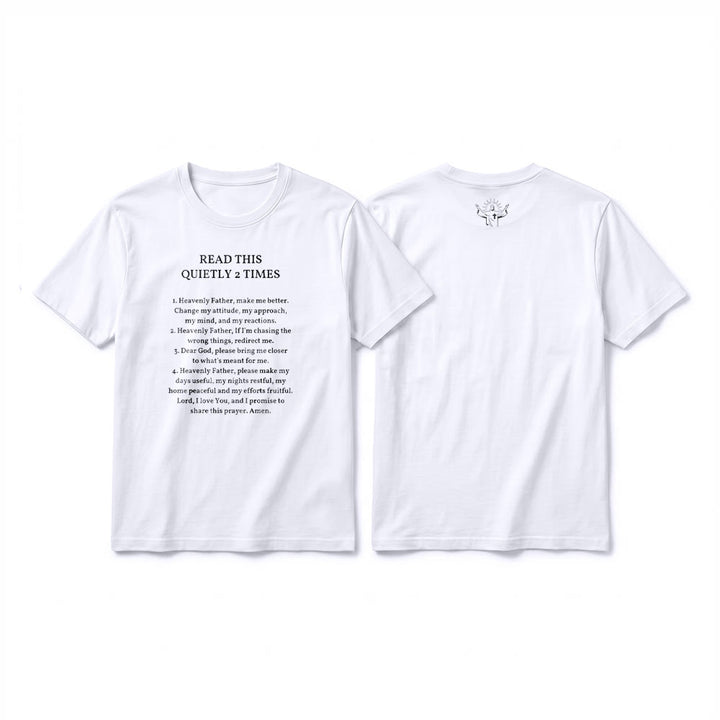 Christianartworkshop "Read This Quietly 2 Times" Funny Faith Premium Short Sleeve T-Shirt - White - 2XL - image 5