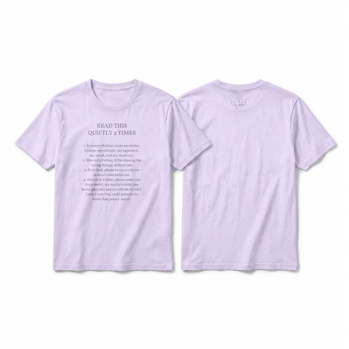 Christianartworkshop "Read This Quietly 2 Times" Funny Faith Premium Short Sleeve T-Shirt - Purple - 2XL - image 2