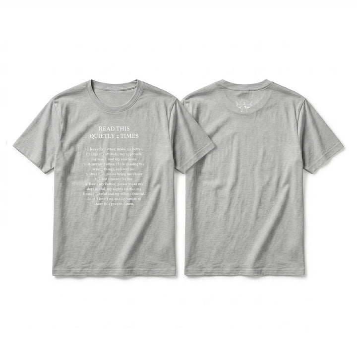 Christianartworkshop "Read This Quietly 2 Times" Funny Faith Premium Short Sleeve T-Shirt - Grey - 2XL - image 11