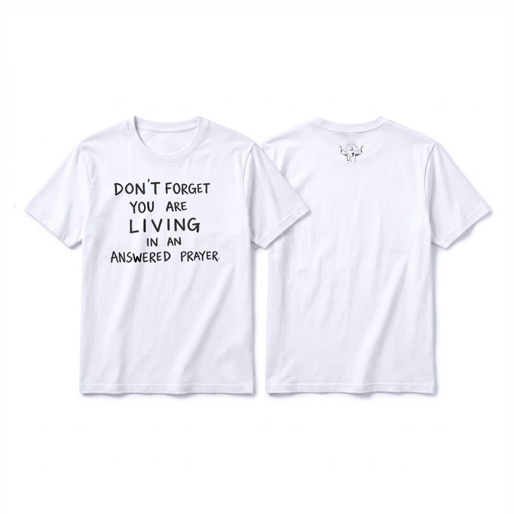 Christianartworkshop Faithful Gratitude "Answered Prayer" Premium Short Sleeve T-Shirt - White - 2XL - image 10