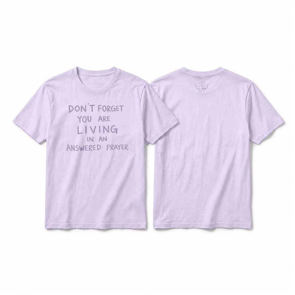 Christianartworkshop Faithful Gratitude "Answered Prayer" Premium Short Sleeve T-Shirt - Purple - 2XL - image 7