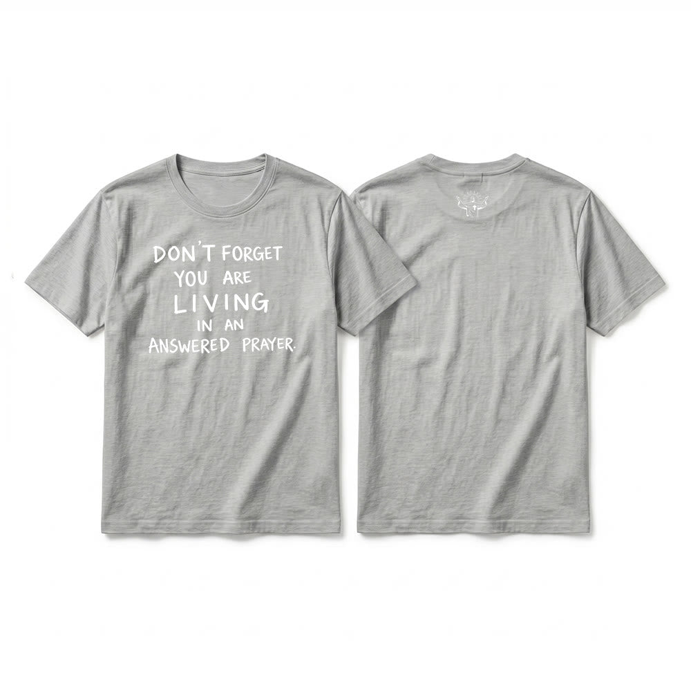 Christianartworkshop Faithful Gratitude "Answered Prayer" Premium Short Sleeve T-Shirt - Grey - 2XL - image 4