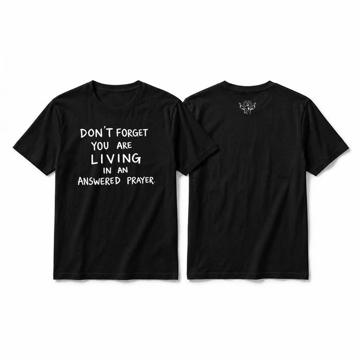 Christianartworkshop Faithful Gratitude "Answered Prayer" Premium Short Sleeve T-Shirt - Black - 2XL - image 13