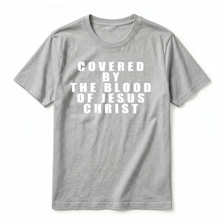 Christianartworkshop "Covered By The Blood Of Jesus Christ" Statement Premium Short Sleeve T-Shirt - image 18