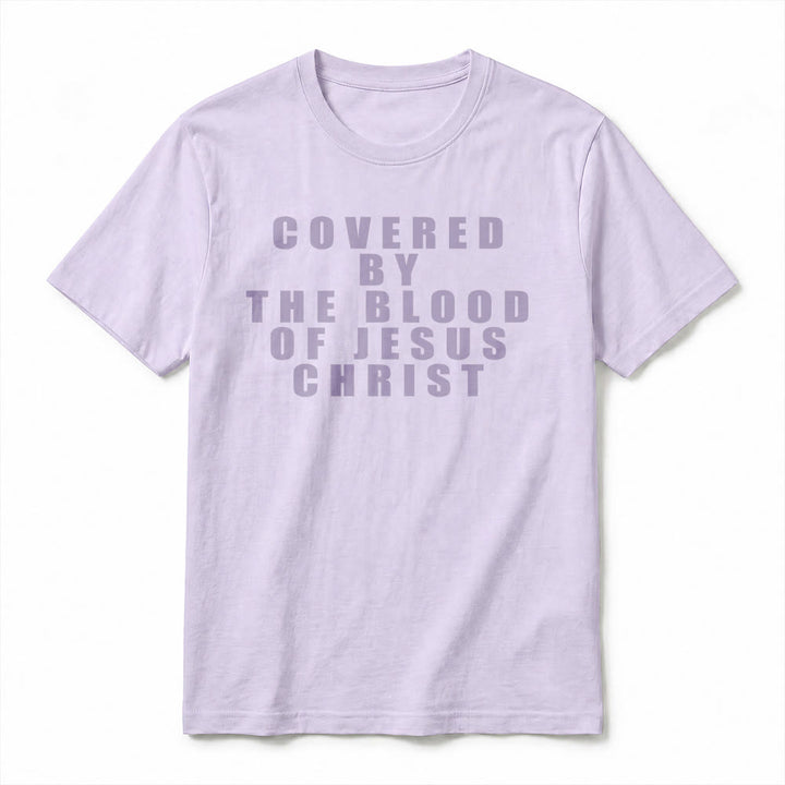 Christianartworkshop "Covered By The Blood Of Jesus Christ" Statement Premium Short Sleeve T-Shirt - image 12