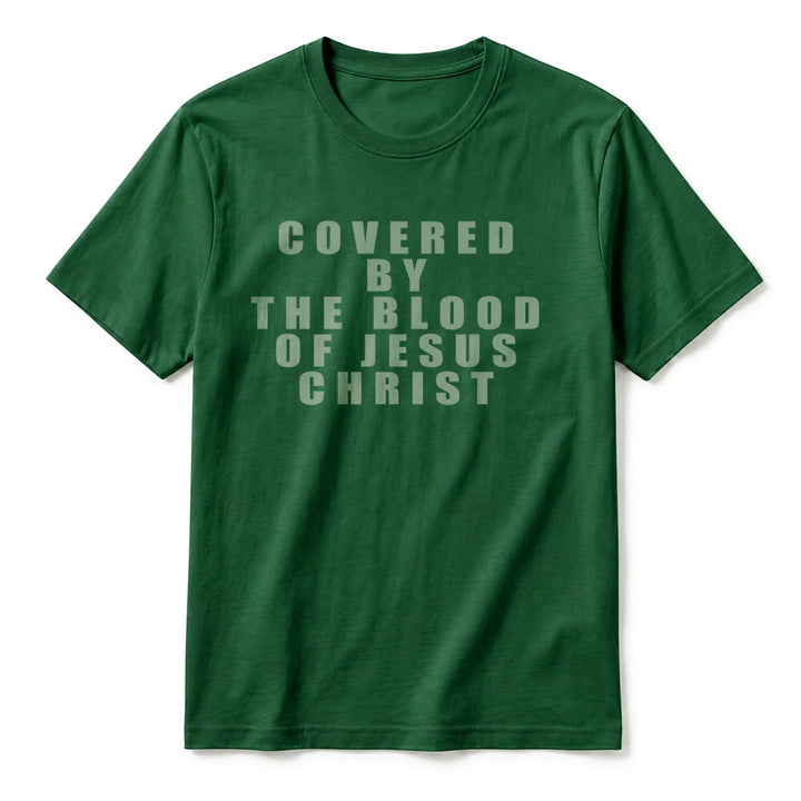 Christianartworkshop "Covered By The Blood Of Jesus Christ" Statement Premium Short Sleeve T-Shirt - image 27
