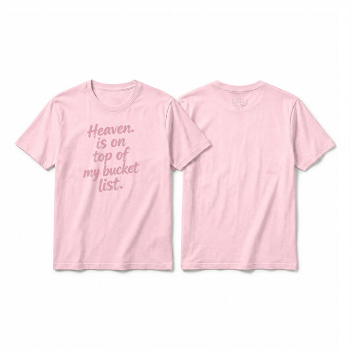 Christianartworkshop "Heaven Is On Top Of My Bucket List" Lavender Premium Short Sleeve T-Shirt - Pink - 2XL - image 25