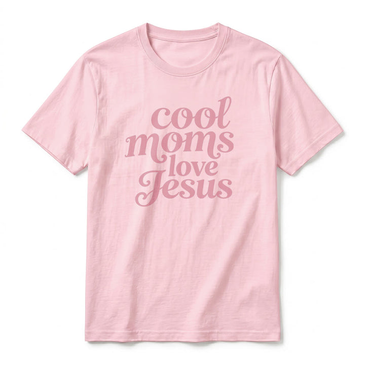 Christianartworkshop "Cool Moms Love Jesus" Front & Back Print Premium Short Sleeve T-Shirt - image 8