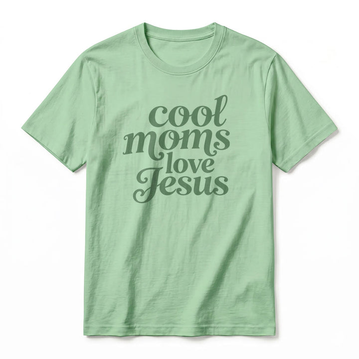 Christianartworkshop "Cool Moms Love Jesus" Front & Back Print Premium Short Sleeve T-Shirt - image 23