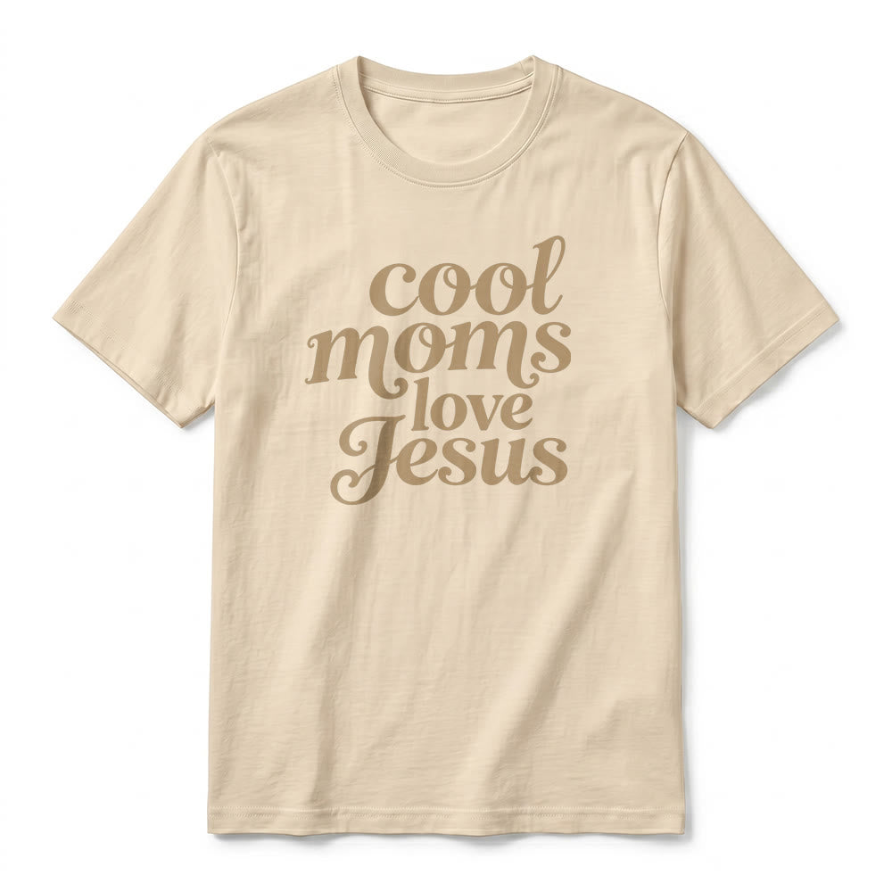 Christianartworkshop "Cool Moms Love Jesus" Front & Back Print Premium Short Sleeve T-Shirt - image 20