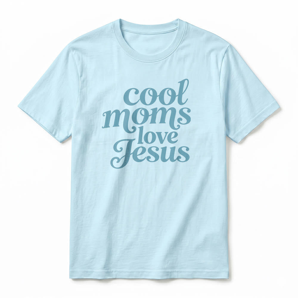 Christianartworkshop "Cool Moms Love Jesus" Front & Back Print Premium Short Sleeve T-Shirt - image 11