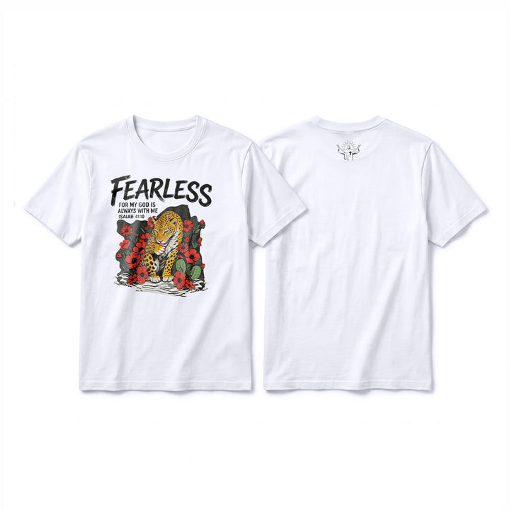 Christianartworkshop "Fearless For My God Is Always With Me" Isaiah 41:10 Premium Short Sleeve T-Shirt - White - 2XL - image 7