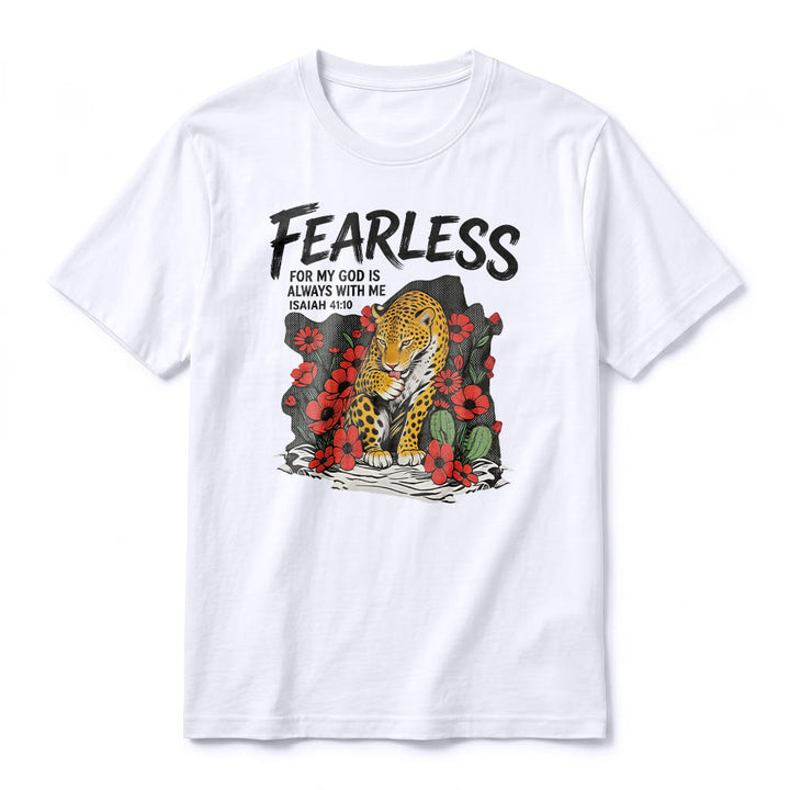 Christianartworkshop "Fearless For My God Is Always With Me" Isaiah 41:10 Premium Short Sleeve T-Shirt - image 8