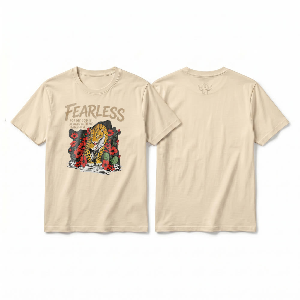 Christianartworkshop "Fearless For My God Is Always With Me" Isaiah 41:10 Premium Short Sleeve T-Shirt - Beige - 2XL - image 13