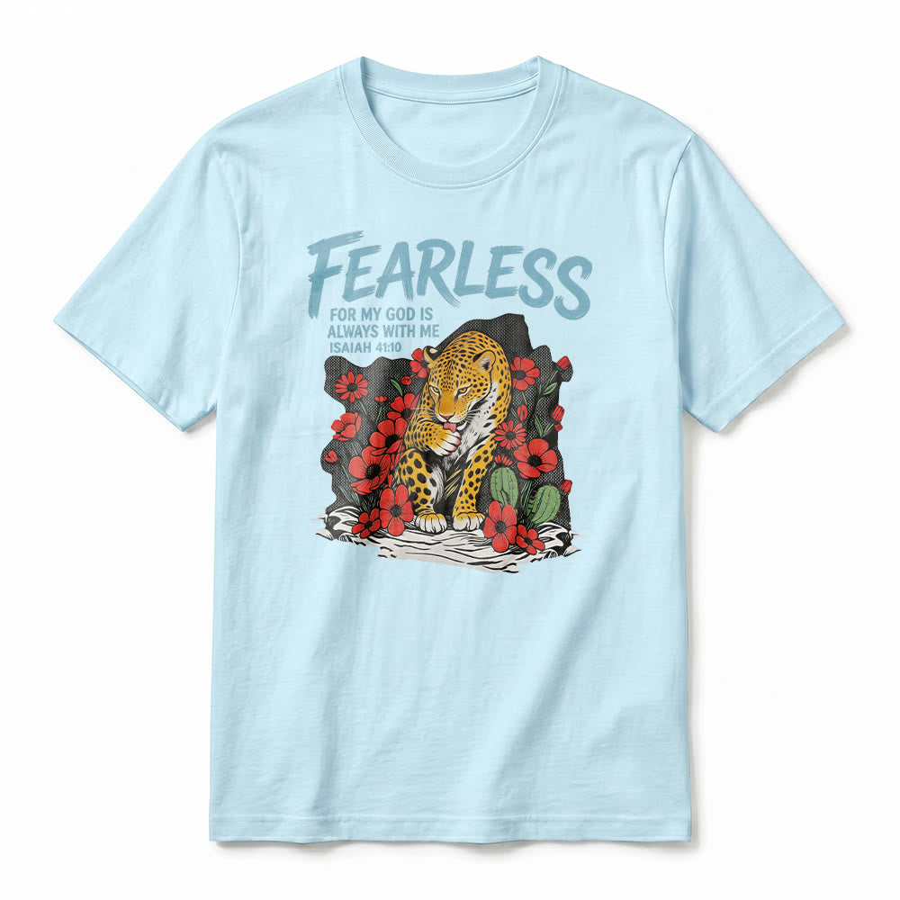 Christianartworkshop "Fearless For My God Is Always With Me" Isaiah 41:10 Premium Short Sleeve T-Shirt - image 17