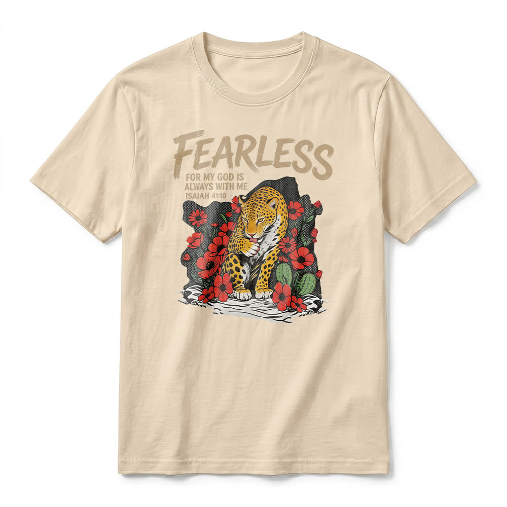 Christianartworkshop "Fearless For My God Is Always With Me" Isaiah 41:10 Premium Short Sleeve T-Shirt - image 14